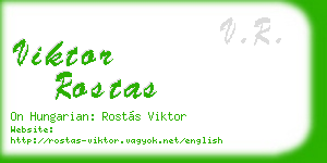 viktor rostas business card